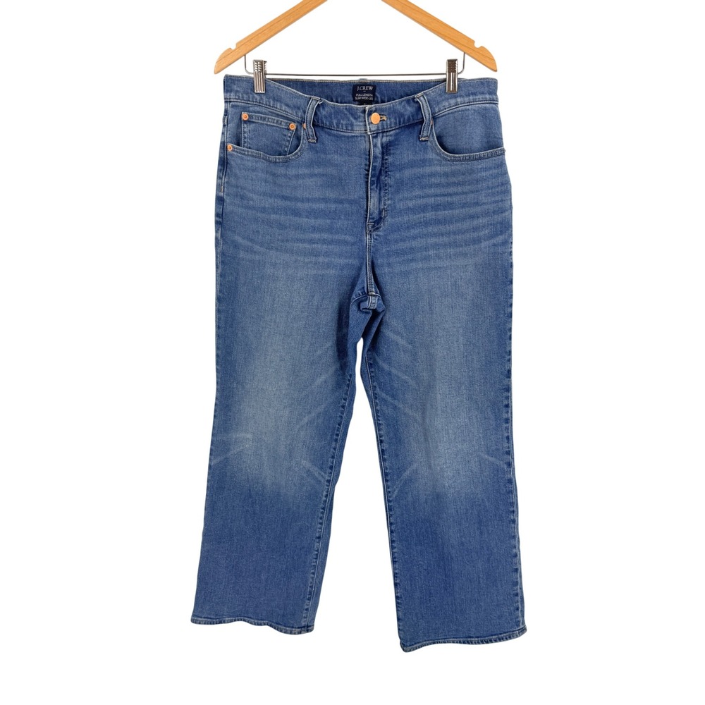 J.Crew Slim Wide-Leg Jeans Blue 31 High Rise Denim Casual Classic Everyday